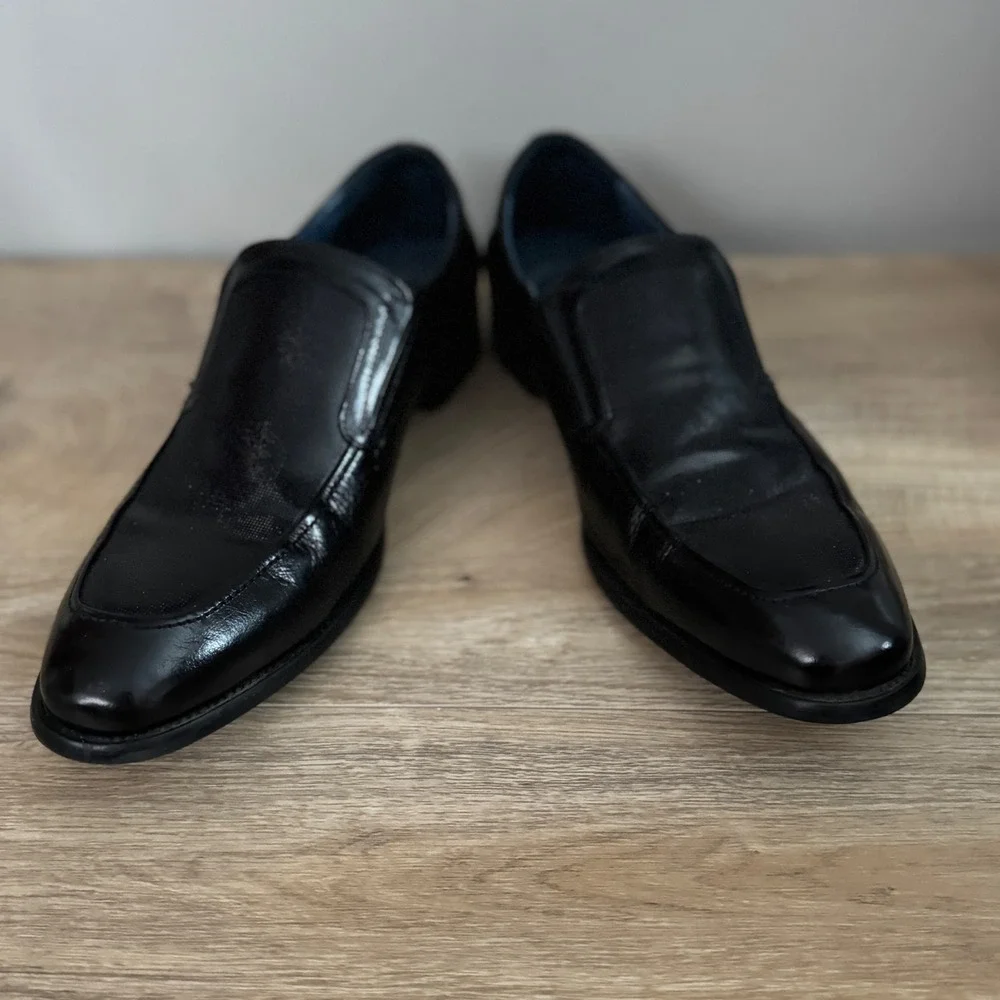 Stacy Adams Shoes Slip On Loafers Memory Foam‎ Dress Black Neutral PreppyMens 8M
